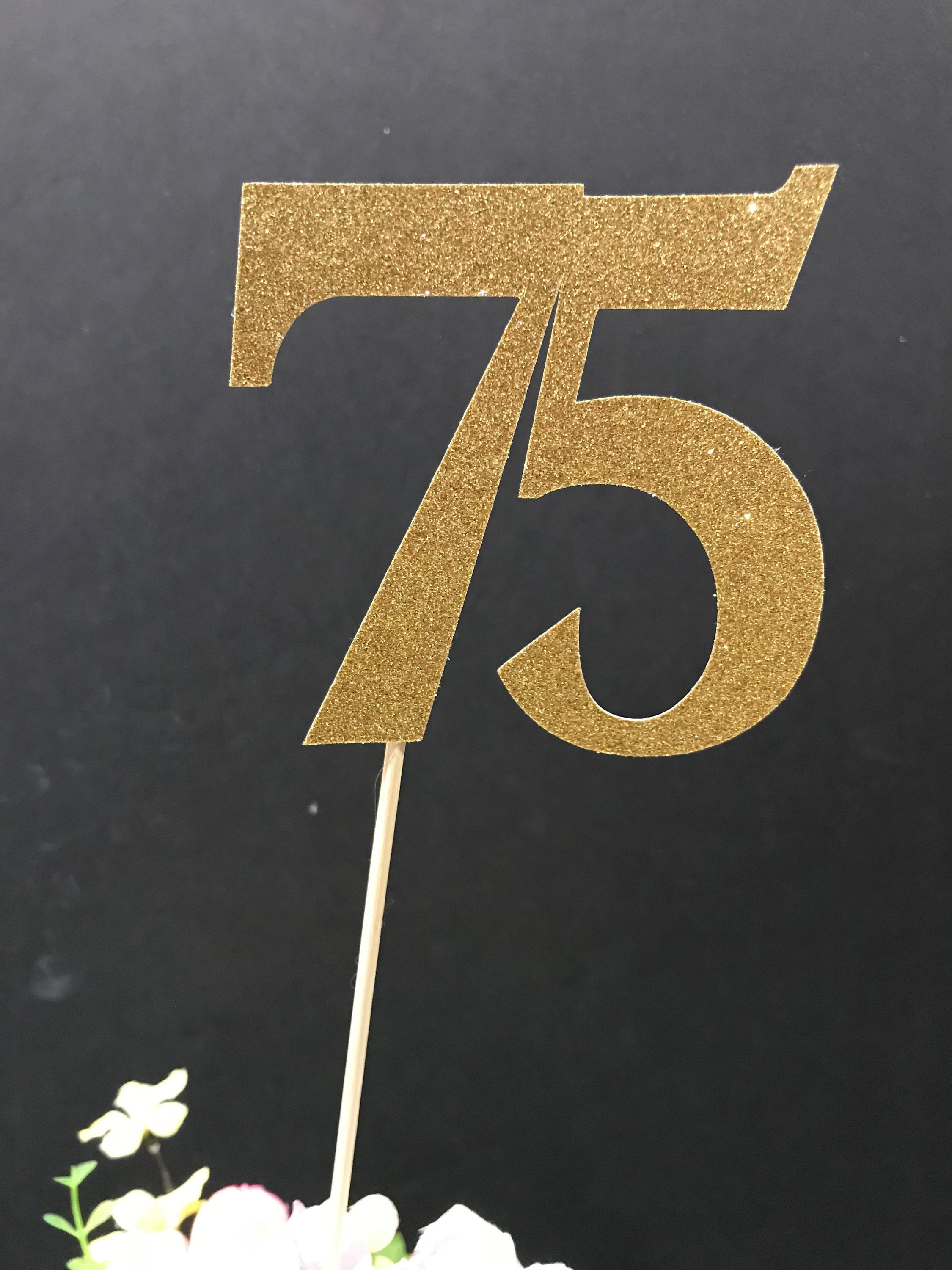 75th Birthday Decoration 75th Birthday Centerpiece Sticks Etsy