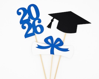 Graduation party decorations 2026, Graduation Centerpiece Sticks, Grad 2026, custom name centerpiece, Graduation table decor, Class of 2026