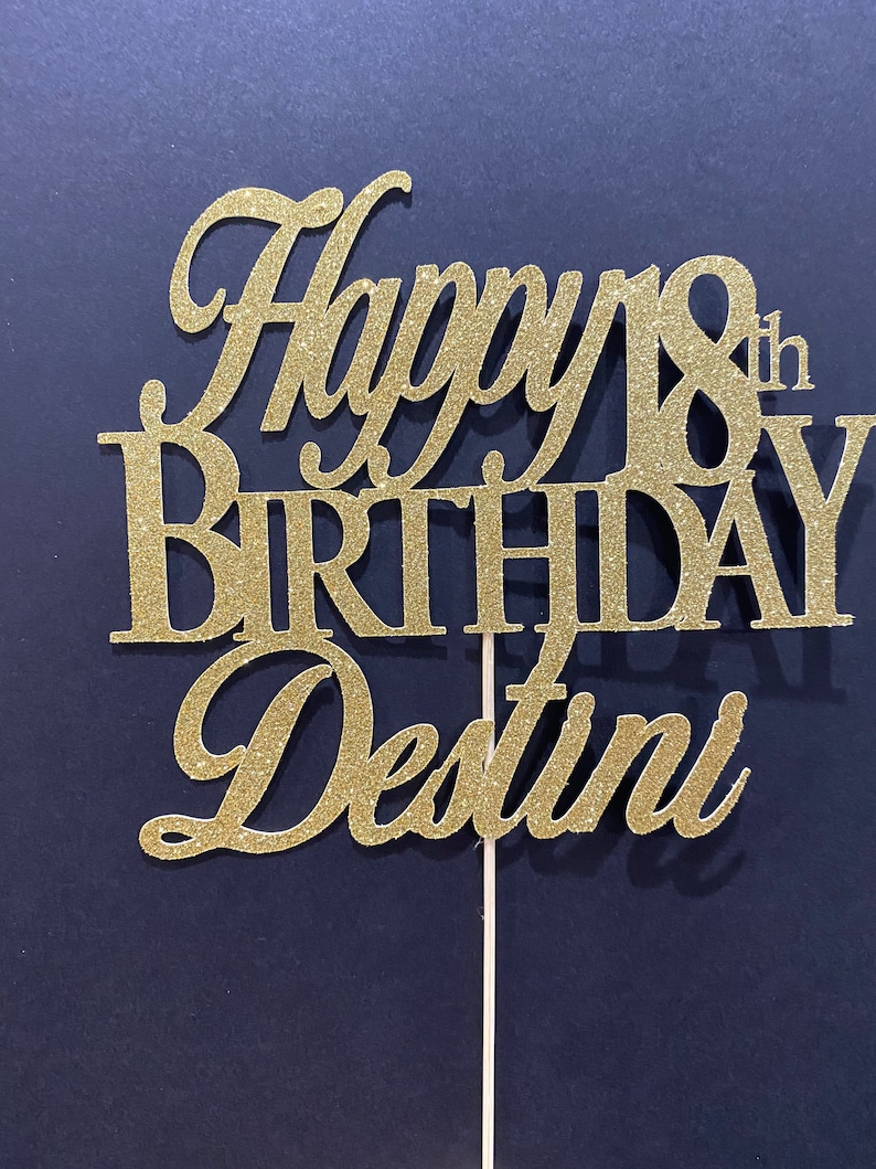 Any Number Custom Birthday Cake Topper 18th Cake Topper Etsy Australia