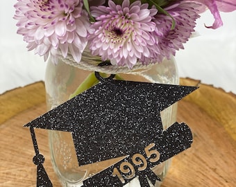 1995 Mason Jar Tags, Class Reunion 1995, Class Reunion Centerpiece, Class of 1995 Decoration, Class Anniversary, Prom, School, University