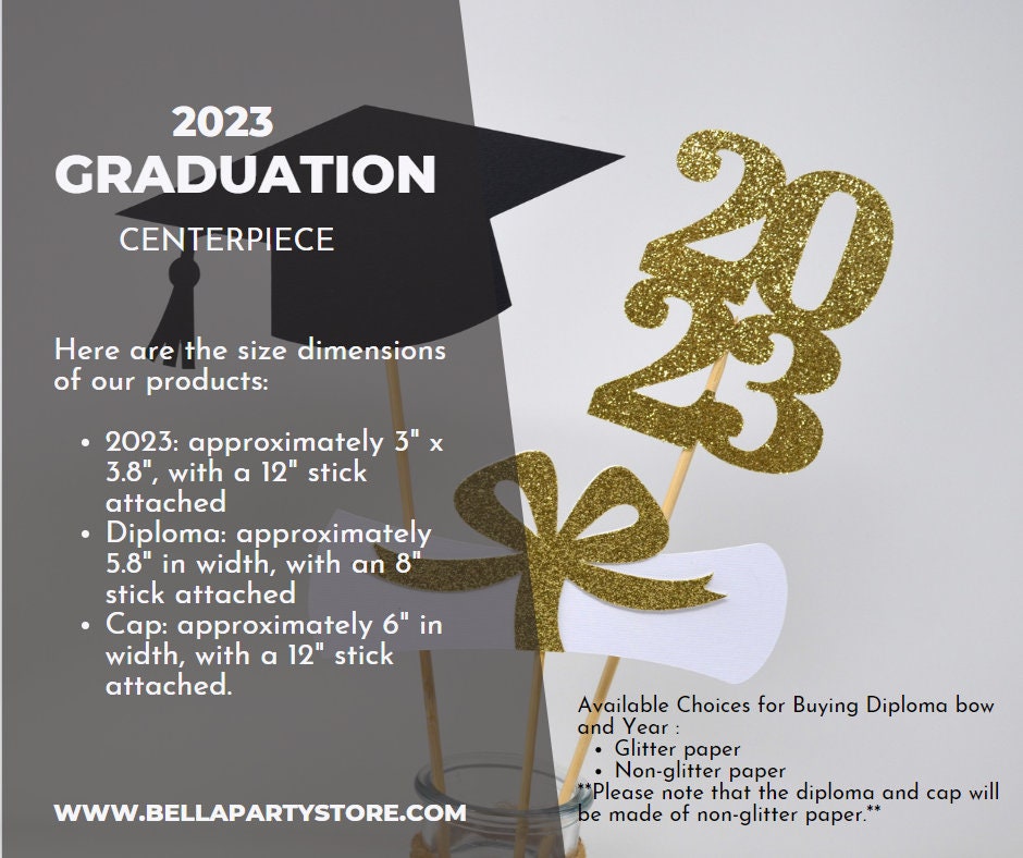 2024 Graduation decorations, Graduation Centerpiece Sticks, class