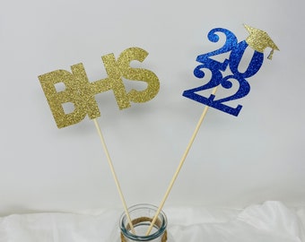 Graduation party decorations 2024, Graduation Centerpiece Sticks, Grad 2024, custom name centerpiece, Graduation table decor, Class of 2024