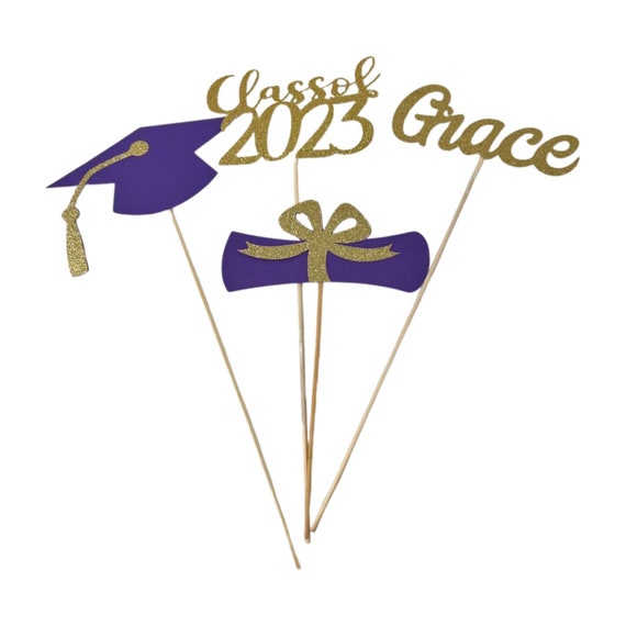 Graduation Party Decorations 2024, Graduation Centerpiece Sticks, Grad  2024, Custom Name Centerpiece, Graduation Table Decor, Class of 2024 