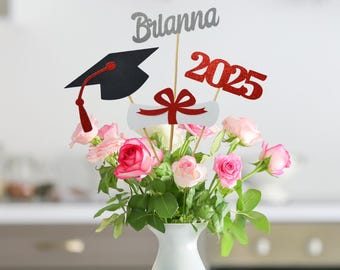 Graduation party decorations 2025, Graduation Centerpiece Sticks, PERSONALIZED, class of 2025, Graduation Decoration, prom 2025