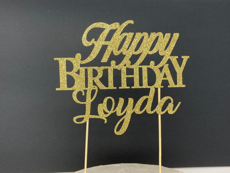 Birthday Cake Topper Custom Birthday Decorations Name Etsy