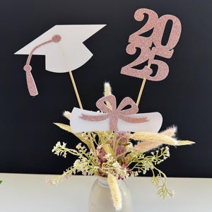 Graduation party decorations 2026, Graduation Centerpiece Sticks, Grad, Cap, Diploma, class of 2026, Graduation Decoration, prom 2026 image 5