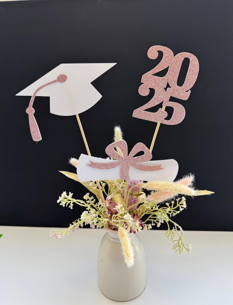Graduation party decorations 2026, Graduation Centerpiece Sticks, Grad, Cap, Diploma, class of 2026, Graduation Decoration, prom 2026 image 5