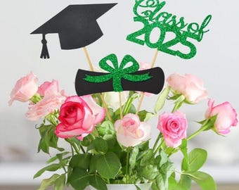 Graduation party decoration 2025, Graduation Centerpiece Sticks, Grad, Cap Diploma and 2025, class of 2025, Graduation Decoration, prom 2025