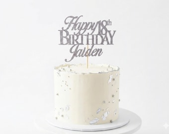 Any Number!, Custom Birthday Cake Topper, 18th Cake Topper, Happy 18th Birthday Topper,  Any number, personalized 18th birthday decorations