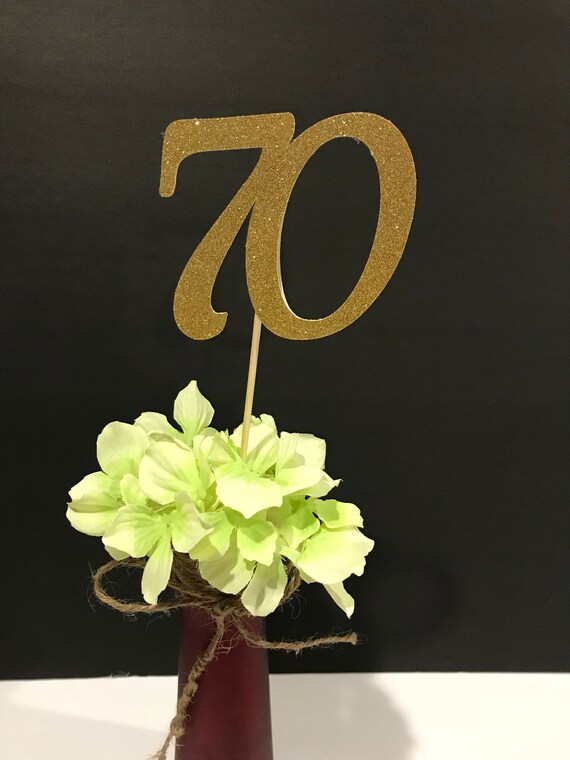 70th Birthday Decoration 70th Birthday Centerpiece Sticks Etsy