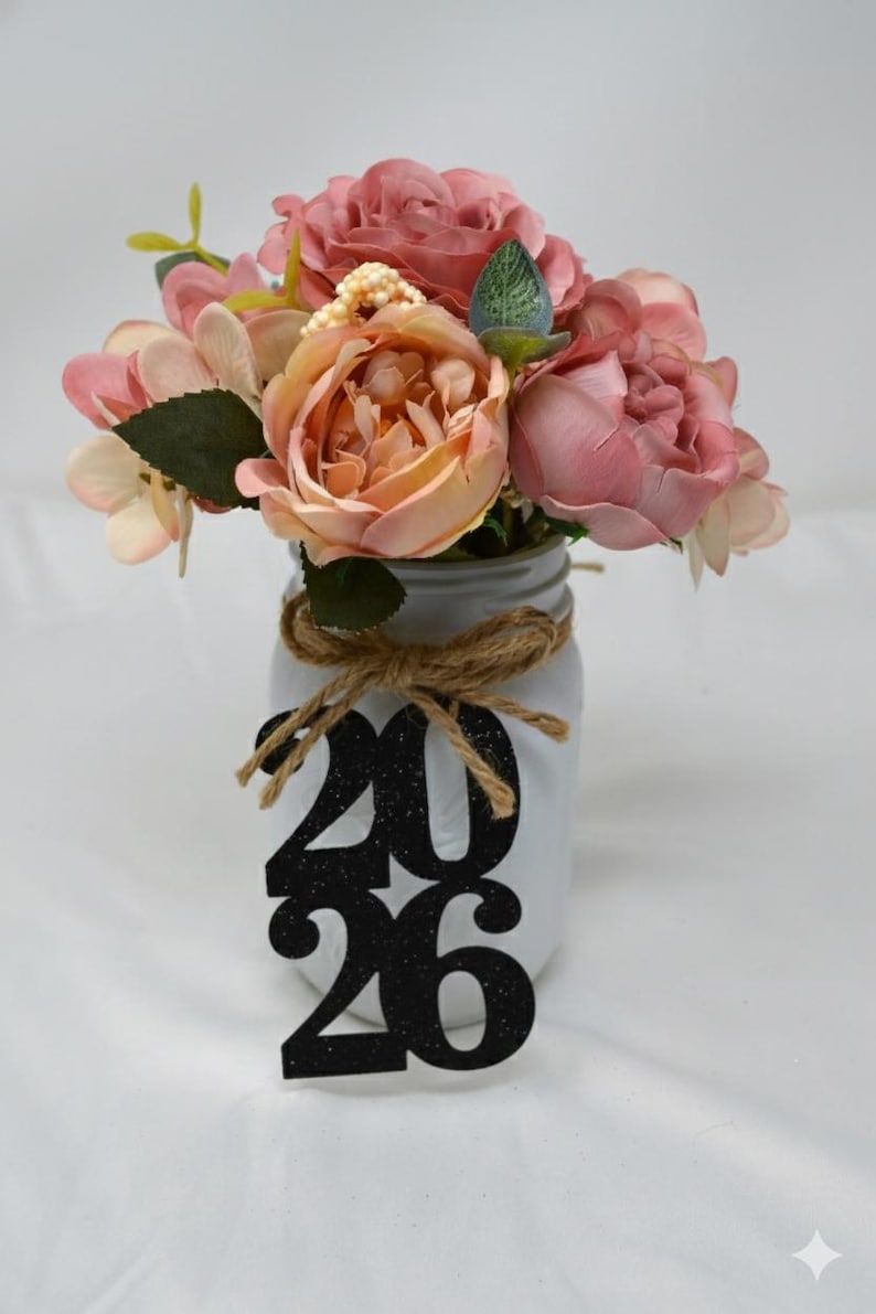 2026 tags, 2026 cut out, Graduation party decorations 2026, Graduation Cut outs, 2026 Mason jar tags, class of 2026, Graduation Decoration image 1