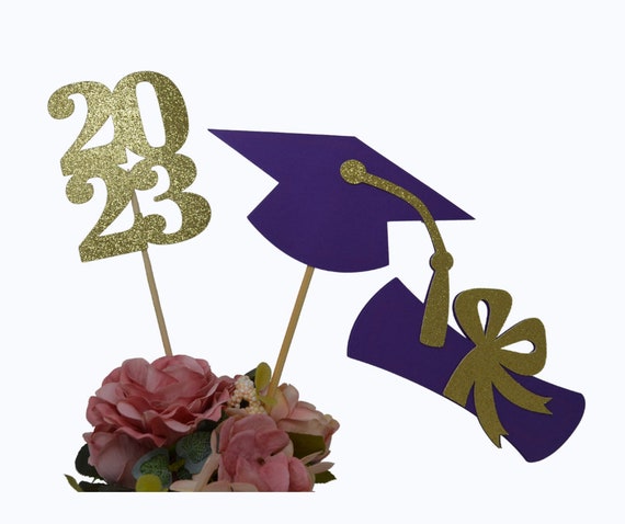 2024 Graduation Decorations, Graduation Centerpiece Sticks, Class of 2024,  Graduation Party Decoration, 2024 Picks, Graduation Decor 2024 