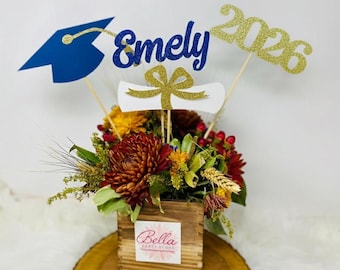 Graduation party decorations 2026, Graduation Centerpiece Sticks, Grad 2026, custom name centerpiece, Graduation table decor, Class of 2026