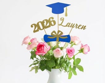 Graduation party decorations 2026, Graduation Centerpiece Sticks, PERSONALIZED, class of 2026, Graduation Decoration, prom 2026, topper