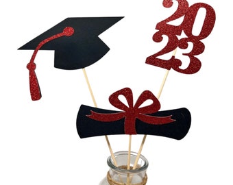 2024 Graduation decorations, Graduation Centerpiece Sticks, class of 2024, Graduation party Decoration, 2024 picks, Graduation Decor 2024