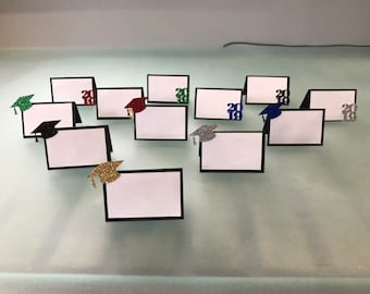 Graduation Party Decorations 2026 – Graduation Place Cards & Food Tents – Class of 2026 Table Decor –  Name Cards – Prom 2026 Decorations