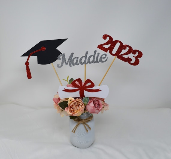 2024 Graduation Decorations, Graduation Centerpiece Sticks, Class of 2024,  Graduation Party Decoration, 2024 Picks, Graduation Decor 2024 