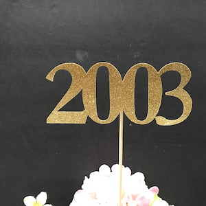 2003 Reunion party Decorations ,Class of 2003, 15th Class Reunion Centerpiece Stick, Class of &#39;2003 Table Decoration, 15th Reunion