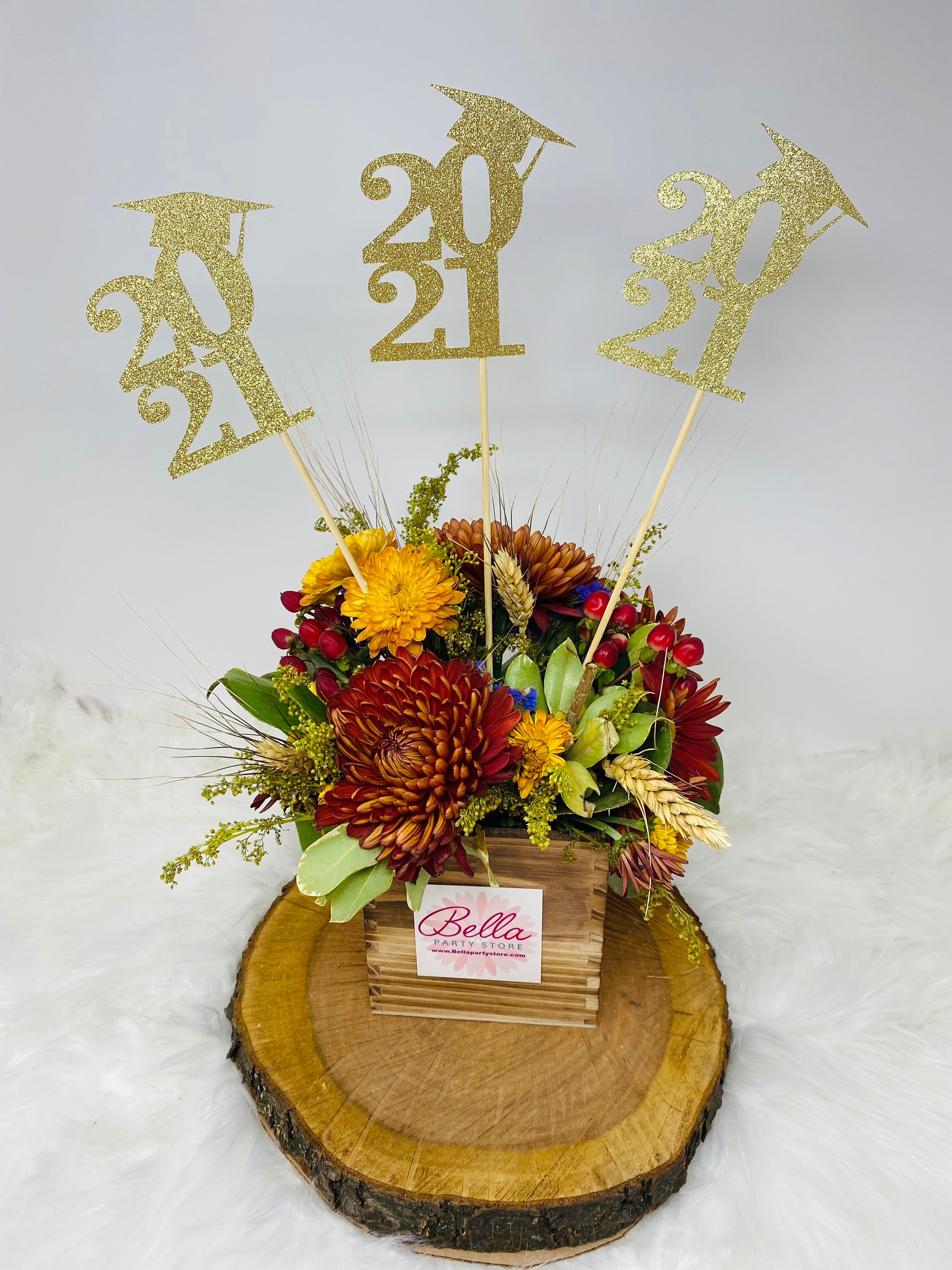 SET OF 3, Graduation party decorations 2025, Graduation Centerpiece