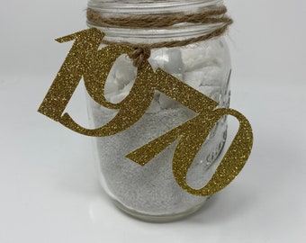 1970 Mason Jar Tags, Class Reunion 1970, Class Reunion Centerpiece, Class of 1970 Decoration, Class Anniversary, Prom, School, University