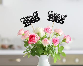 Set of 3 Class of 1965, Class Reunion 1965, Class Reunion Centerpiece, Class Reunion Decoration, Class Anniversary, School, 60th Reunion