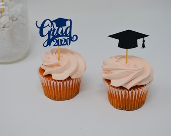 Graduation party decorations 2024, Graduation Cupcake toppers, 2024 Cupcakes, Grad, Cap, class of 2024, Graduation Decoration, prom 2024