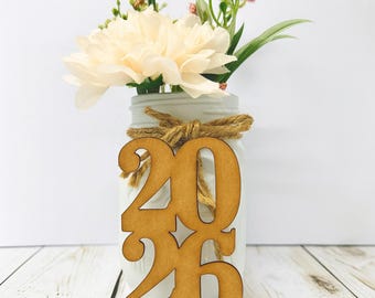 2026 tags, 2026 cut out, Graduation party decorations 2026, Graduation Cut outs, 2026 Mason jar tags, class of 2026, Graduation Decoration