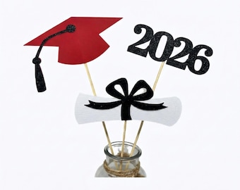 Graduation party decorations 2026, Graduation Centerpiece Sticks, Grad 2026, custom name centerpiece, Graduation table decor, Class of 2026