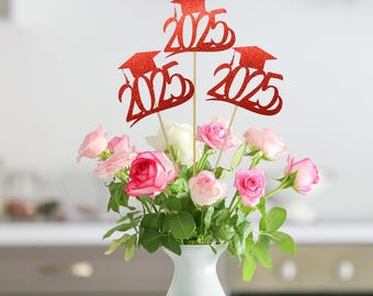 Graduation party decorations 2025, Graduation Centerpiece Sticks, Grad, Gold 2025 stick, class of 2025, Graduation Decoration, prom 2025