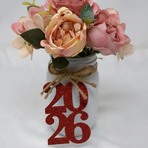 2026 tags, 2026 cut out, Graduation party decorations 2026, Graduation Cut outs, 2026 Mason jar tags, class of 2026, Graduation Decoration image 2