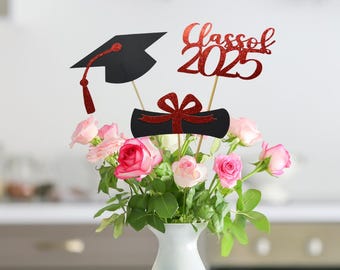 2025 Graduation decorations, Graduation Centerpiece Sticks, class of 2025, Graduation party Decoration, prom 2025 picks