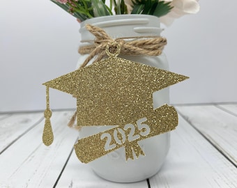 2025 tags, 2025 cut out, Graduation party decorations 2025, Graduation Cut outs, 2025 Mason jar tags, class of 2025, Graduation Decoration