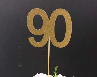 10-Pack Glitter 90th Birthday Centerpiece Sticks – Double Sided Table Toppers For Anniversary & Party Decor