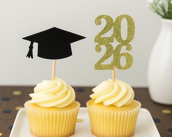 Graduation party decorations 2026, Graduation Cupcake toppers ,2026 Cupcakes, Grad, Cap, class of 2026, Graduation Decoration, prom 2026