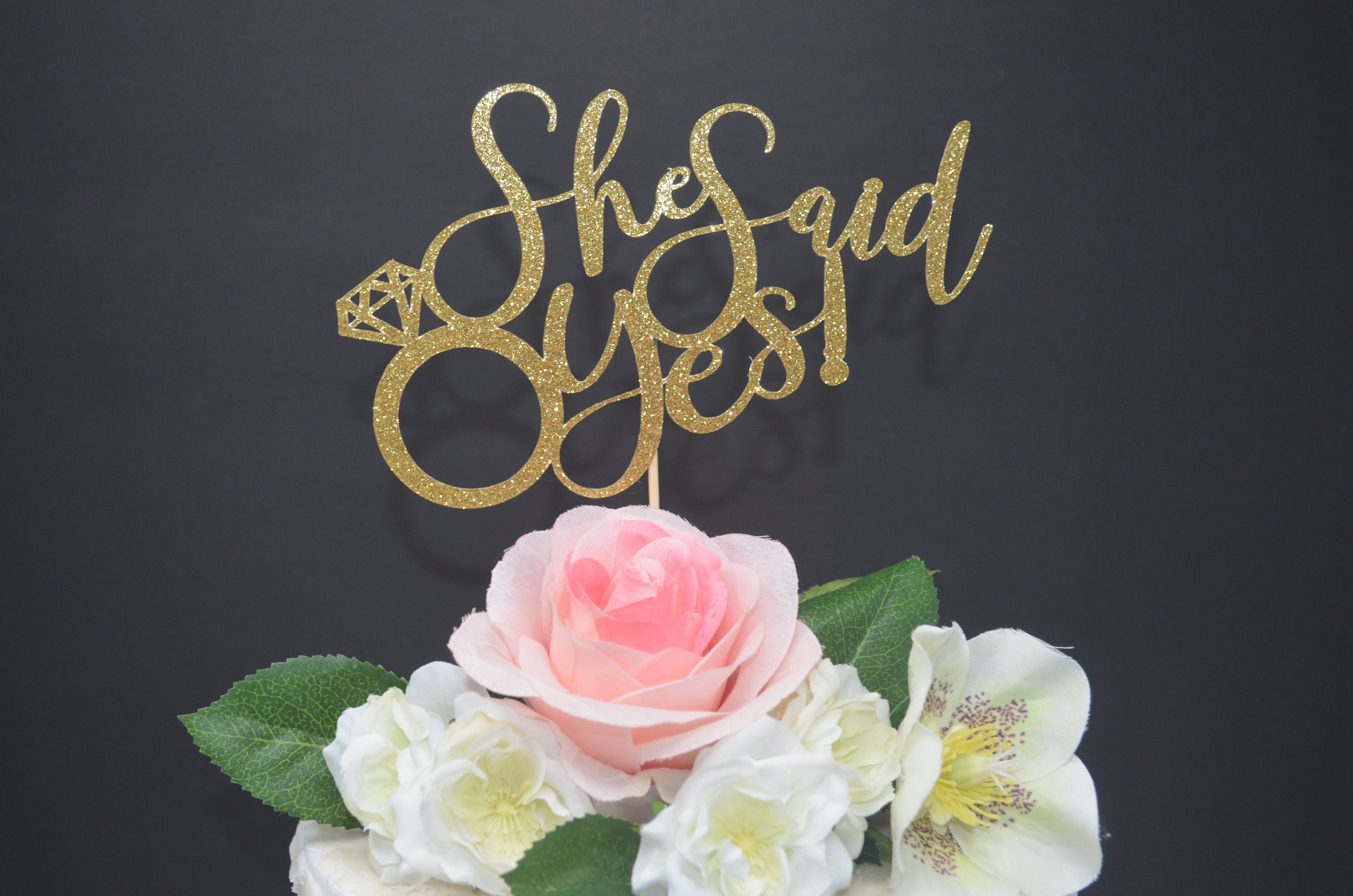 She SAID Yes Cake Topper, She SAID Yes Engagement Party, Bridal Shower