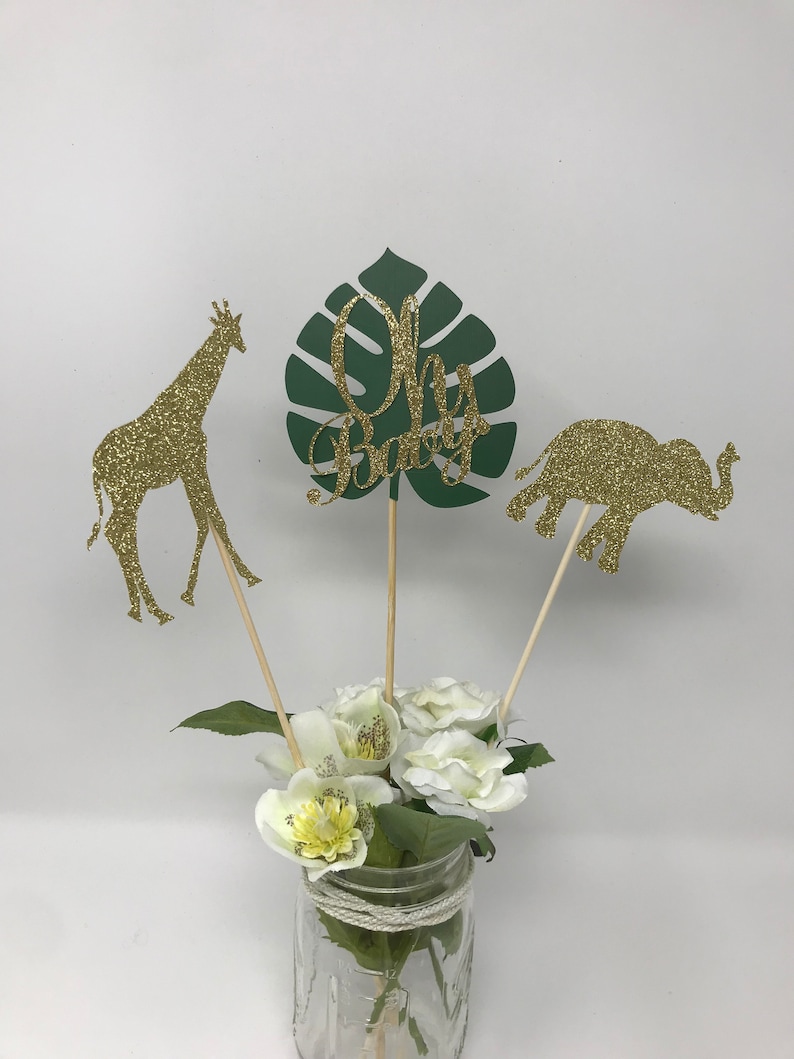 Oh Baby Jungle Party Safari Centerpiece. 1 Set of 6 Etsy