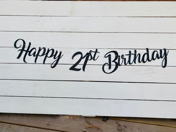 21st Birthday Banner, 21 Years Loved Banner, Glitter Banner, 21st