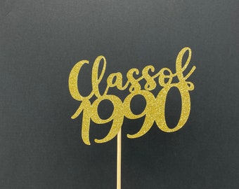 Class Reunion 1990, Class of 1990, Class Reunion Centerpiece , Class Reunion Decoration, 30th Anniversary, Prom, School, University