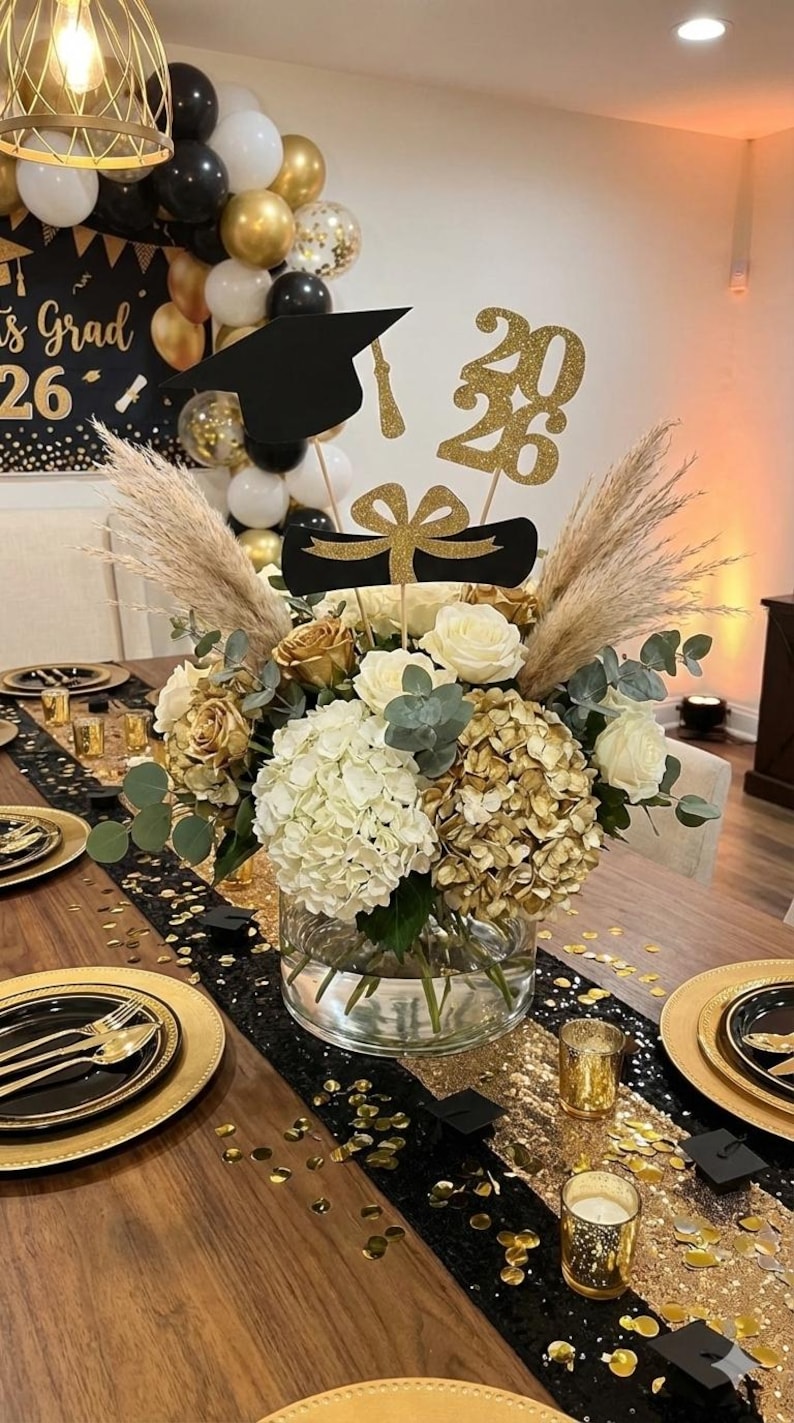 2026 Graduation centerpieces, Class of 2026, Graduation Centerpiece Sticks, Graduation party Decoration, prom 2026 picks, 2026 Graduation zdjęcie 2