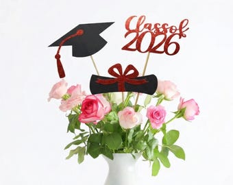 Class of 2026 centerpieces, 2026 Graduation decorations, Graduation Centerpiece Sticks, Graduation party Decoration, prom 2026 picks