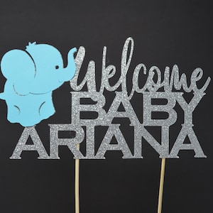 Baby Elephant Baby shower,Boy Elephant,Girl,Elephant baby shower decorations,Blue elephant Cake topper, pink elephant Cake topper