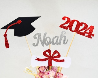 Graduation party decorations 2024, Graduation Centerpiece Sticks, PERSONALIZED, class of 2024, Graduation Decoration, prom 2024