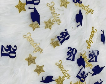 Graduation party decorations, 2025 Graduation glitter name confetti, class of 2025 Graduation name confetti, personalized confetti 50 ct.