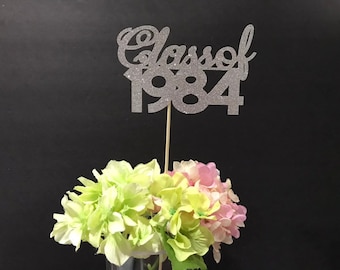 Set of 3 Class Reunion 1984, Class of 1984, Class Reunion Centerpieces, Class Reunion Decoration, Class Anniversary, Prom, School