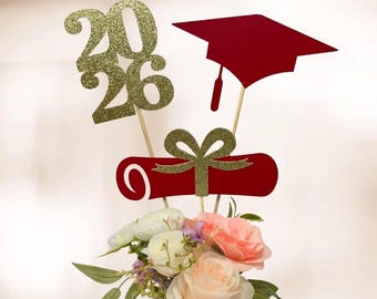 2026 Graduation decorations, Graduation Centerpiece Sticks, class of 2026, Graduation party Decoration, 2026 picks, Graduation Decor 2026
