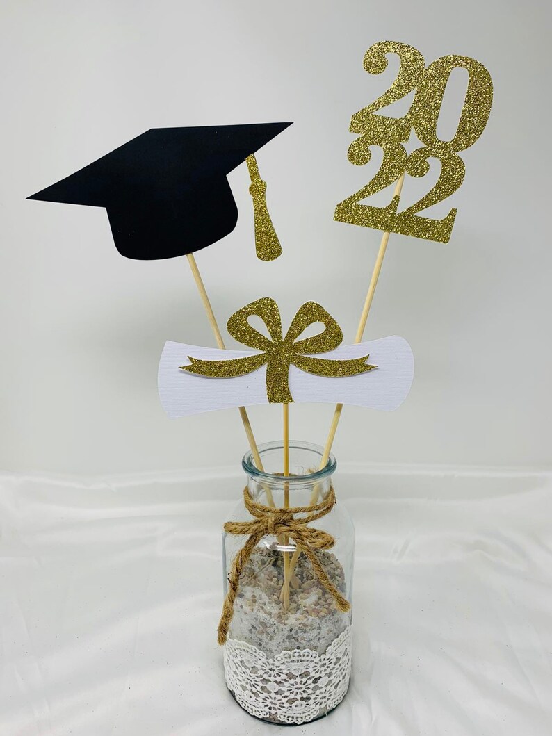 2022 Graduation Decorations Graduation Centerpiece Sticks Etsy