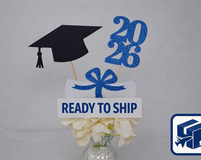 Featured listing image: 2026 Graduation party decorations, Centerpiece Sticks, class of 2026, 2026 picks, Decor 2026 READY TO SHIP