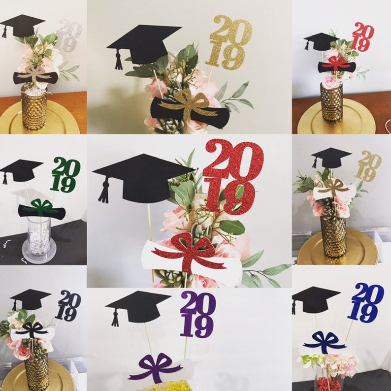 2022 Graduation Decorations Graduation Centerpiece Sticks Etsy