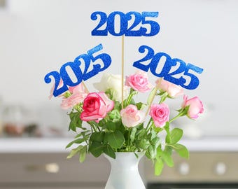 Set of 3 Graduation party decorations 2025, Graduation Centerpiece Sticks, Grad 2025, custom centerpiece, Graduation decor, Class of 2025