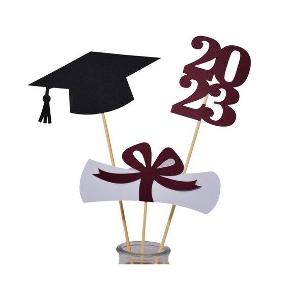 2024 Graduation decorations, Graduation Centerpiece Sticks, class of 2024,  Graduation party Decoration, 2024 picks, Graduation Decor 2024